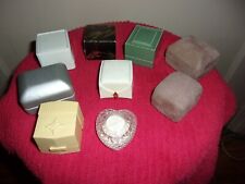 Vintage Ring Box 9pc Lot Velvet Deco Satin Frankfort Ind. Friedmans