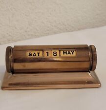 Vintage Nichols Products Co Usa Pat.1946 Brass Drum Perpetual Calendar Desk Date