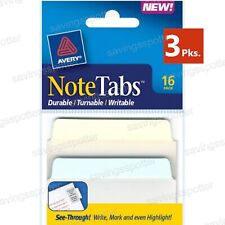3 Packs Avery Notetabs 3 X 1.5 Wide Note Tabs Pastel Yellow Blue Green Durable