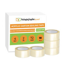 Carton Sealing Tape - 18 Rolls 4 X 72 Yards 2 Mil Packaging Packing Tape