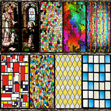 Self Adhesive Frosted Stained Glass Window Door 3d Sticker Film Privacy Decor