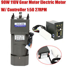 110v 90w Ac Gear Motor Electric Variable Speed Reduction Controller 27rpm 150