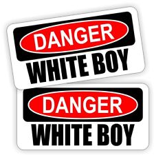 Danger White Boy Funny Hard Hat Stickers Motorcycle Welding Helmet Decals Labels