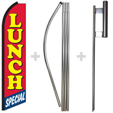 Lunch Special 15 Tall Swooper Flag Pole Kit Feather Super Banner