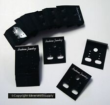 100 Black Acrylic Earring Display Cards Pierced Clip On Jewelry Display Jd038b