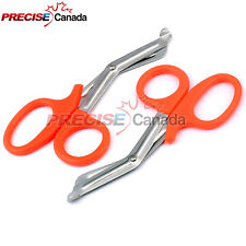 2pc Orange Combo 7 12 Emt Bandage Scissors Trauma Shears 7.5 Medical Scissors