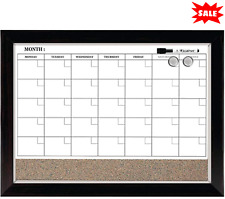 White Calendar Board Magnetic Whiteboard Dry Erase Wall Bulletin Time Planner