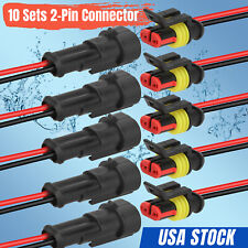 20x Car Waterproof Electrical Wire Cable Connector Male Female 2pin Way Plug Kit