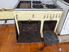 1950s Chambers Stove Oven Pastel Yellow Enamel Gas Refurb Incomplete Can Ship