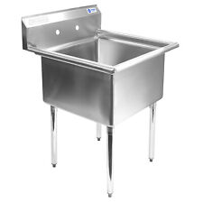 Open Box - Commercial Stainless Steel Kitchen Utility Sink - 30 Wide