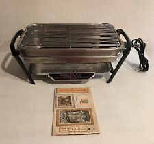 Farberware Open Hearth Broiler Smokless Tested Works No Rotisserie Cook Booklet