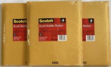 3x Scotch Bubble Mailer 8.5 In X 11 In Size 2 4-pack 7914-4 New Sealed