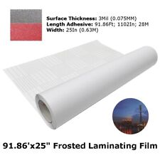 91.86x25 3mil Frosted Matte Cold Roll Laminating Film No Warm-up Time Need