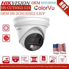Hikvision Oem 5mp Acusense Mic Smart Dual Light Ip Camera Ir Poe Colorvu Outdoor