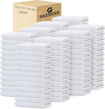 Wash Cloth Towels White Cotton Blend 12x12 Inch Bulk Pack Of 12244860120480