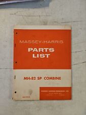 Massey Harris Ferguson Mh-82 Sp Combine Parts List Catalog Guide Manual Book