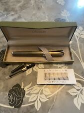 Levenger Fountain Pen Silver Nib Box And Cartridge