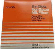 Milk Strainer Filter Disks 8 Inch Box Of 100 New Kenag