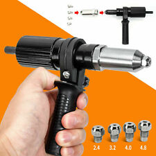 Electric Rivet Nut Gun Adaptor Insert Cordless Power Drill Tool Kit Set