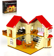 Cabin House Building Set Cozy Log Country Home With Lighting Kit Home Decor Cr