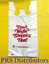 Plastic Bags 16 Large 22 X 6.5 X 11.5 Thank You T-shirt Grocery Shopping Bags