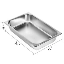 4 Pack Hotel Pans Commercial Steam Table Pan With Lid Stainless Steel Food Pan