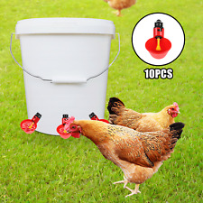 10 Pcs Automatic Water Cups Poultry Drinker Waterer Chicken Duck Quail Drinking