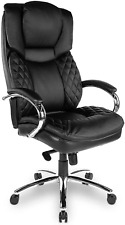 Executive Bonded Leather Office Chair With High Back Swivel Motion Adjustable