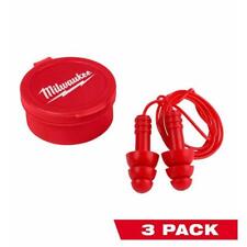 Milwaukee Silicone Ear Plugs Corded  48-73-3151 All Day Comfort  New
