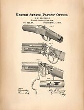Decor Poster Vintage Patent.1879 Browning Gun.room Office Home Art Design.6811