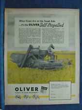 1950 Oliver Combine - Self Propelled Model 33 Grain Master - Large Field Scene