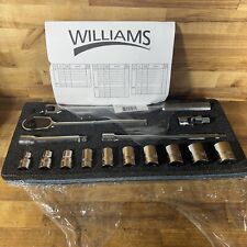 Williams Usa 12 Drive Wss-15f Sae Shallow 12 Pt Socket Mechanic Tool Set 15 Pc