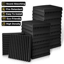 24 48 96 Pack Acoustic Wall Panels Studio Sound Noise Proofing Insulation Foam