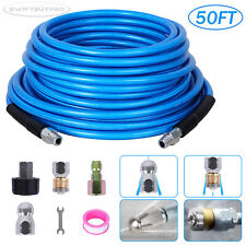 High Pressure Washer Sewer Jetter Kit 50ft Drain Cleaning Hose 14 Npt 5800 Psi