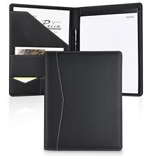 Leather Padfolio Business Portfolio Notebook Binder Office Organizer Writing