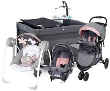 Newborn Baby Trend Pink Combo Stroller With Car Seat Playard Baby Swing Girl Set