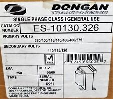 Dongan Transformer Es-10130.326 250 Kva 460v480v Pri 120v Sec 1-phase B8s2