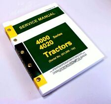 Service Manual For John Deere 4020 4000 Tractor Technical Service Repair Tm-1006