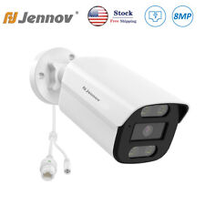 8mp Poe Security Ip Camera 4k Outdoor Bullet Two-way Audio Ir Night Vision Cam