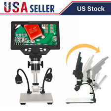 G1200 Digital Microscope 7 Large Color Screen Lcd 12mp 1-1200x Magnifier P9d2