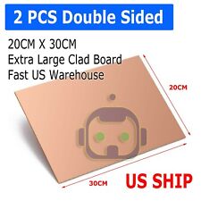 2pcs 30cm X 20cm Double Sided Diy Copper Clad Plate Laminate Pcb Circuit Board