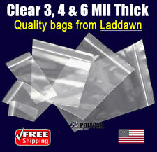 Clear Zip 4-mil Seal Bags Heavy-duty Reclosable Lock Plastic Zipper Poly Ml