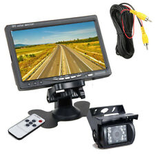 7 Tft Lcd Monitor Car Rear View 18 Ir Led Reversing Ccd Camera Kit Waterproof