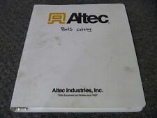 Altec At235 Telescopic Boom Truck Crane Parts Catalog Manual