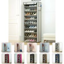 10 Layer 9 Shelf Shoes Cabinet Storage Organizer Shoe Rack Dustproof Standing