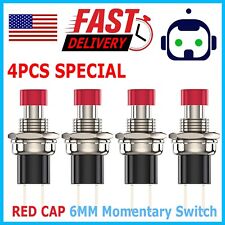 4 Pack Spst Normally Open Momentary Push Button Switch Red