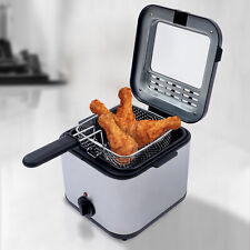 1kw Electric Deep Fryer With Basket Small Fryer Stainless Steel Fish Fryer 2.5l