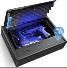 Gun Safe For Home Handgun Pistols Biometric 0.1s Quick Access Fingerprint