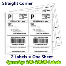 200-20000 8.5x5.5 Shipping Mailing Labels Half Sheet Self Adhesive For Laser Ink