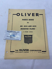 Parts Book For Oliver Model No. 3214 3314 Mounted Plows 3 Point Hitch